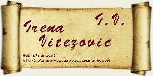 Irena Vitezović vizit kartica